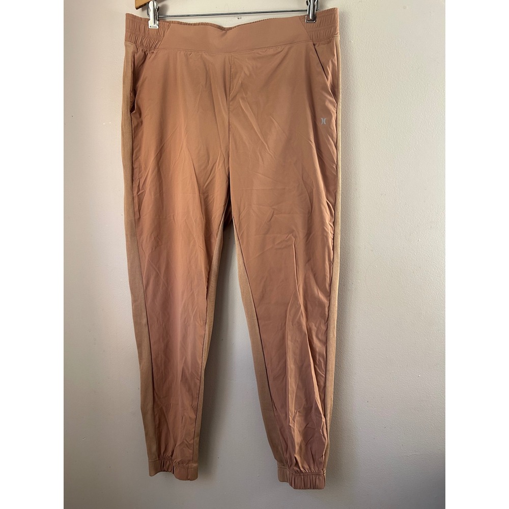 Hurley Women's Jogger Pants Tan Athletic‎ Athleisure Casual Comfort Lounge Gym